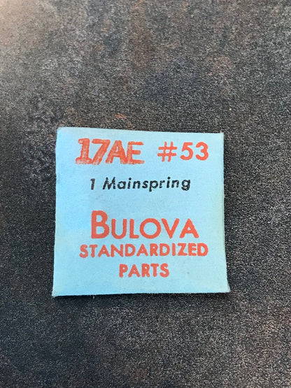 Bulova Factory Mainspring for caliber 17AE - Steel