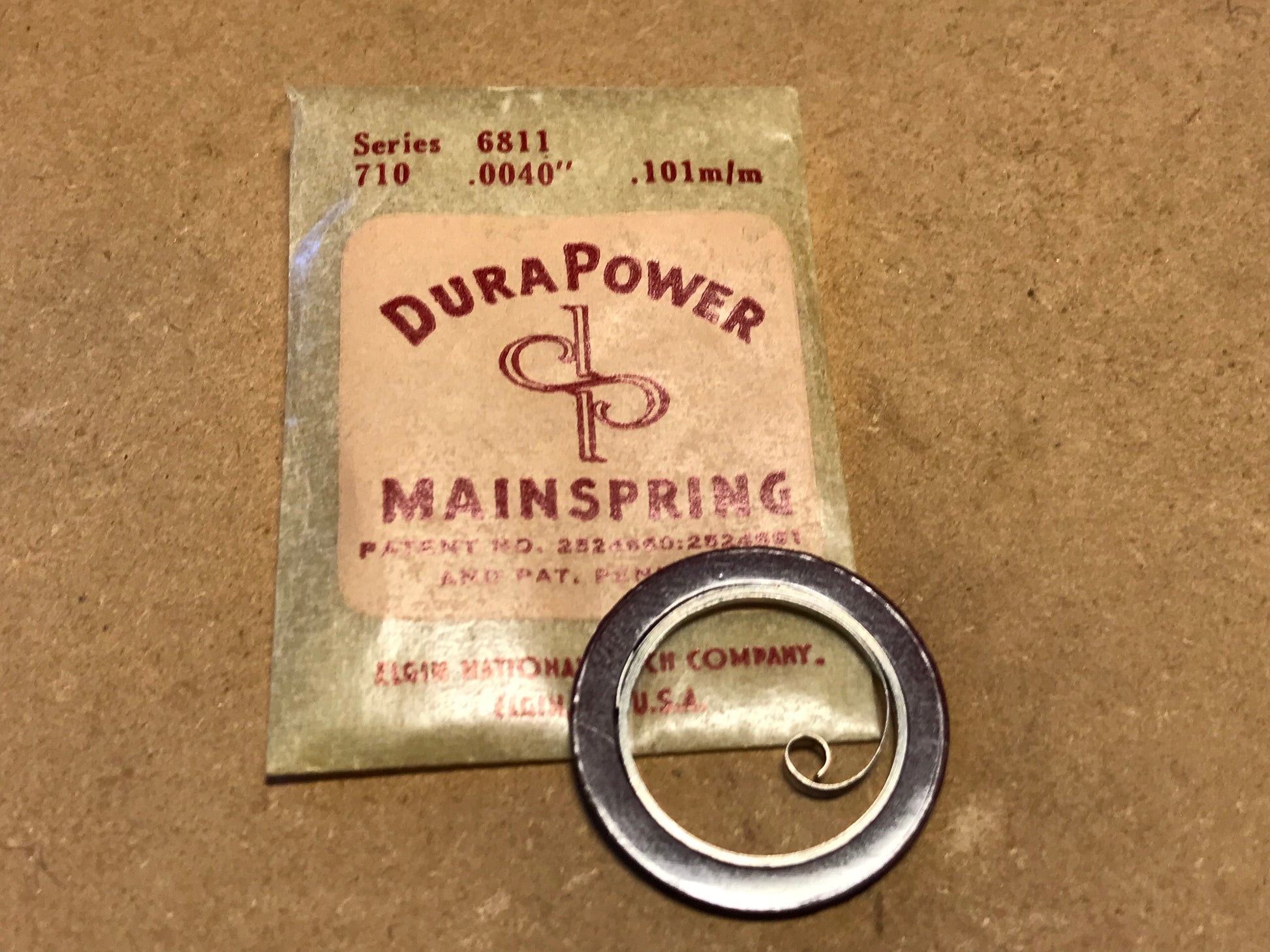 Elgin DuraPower Factory Mainspring for 11/0s & 13/0s No. 6811 - Alloy