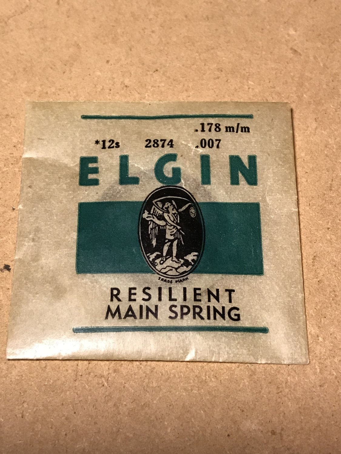 Elgin Factory Mainspring for 12s No. 2874 - Steel