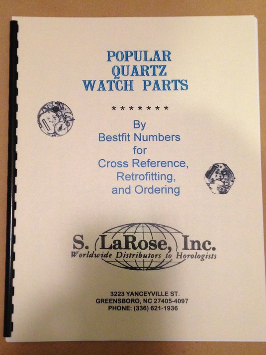 Popular Quartz Watch Parts Guide - BESTFIT Numbers for cross reference - reprint