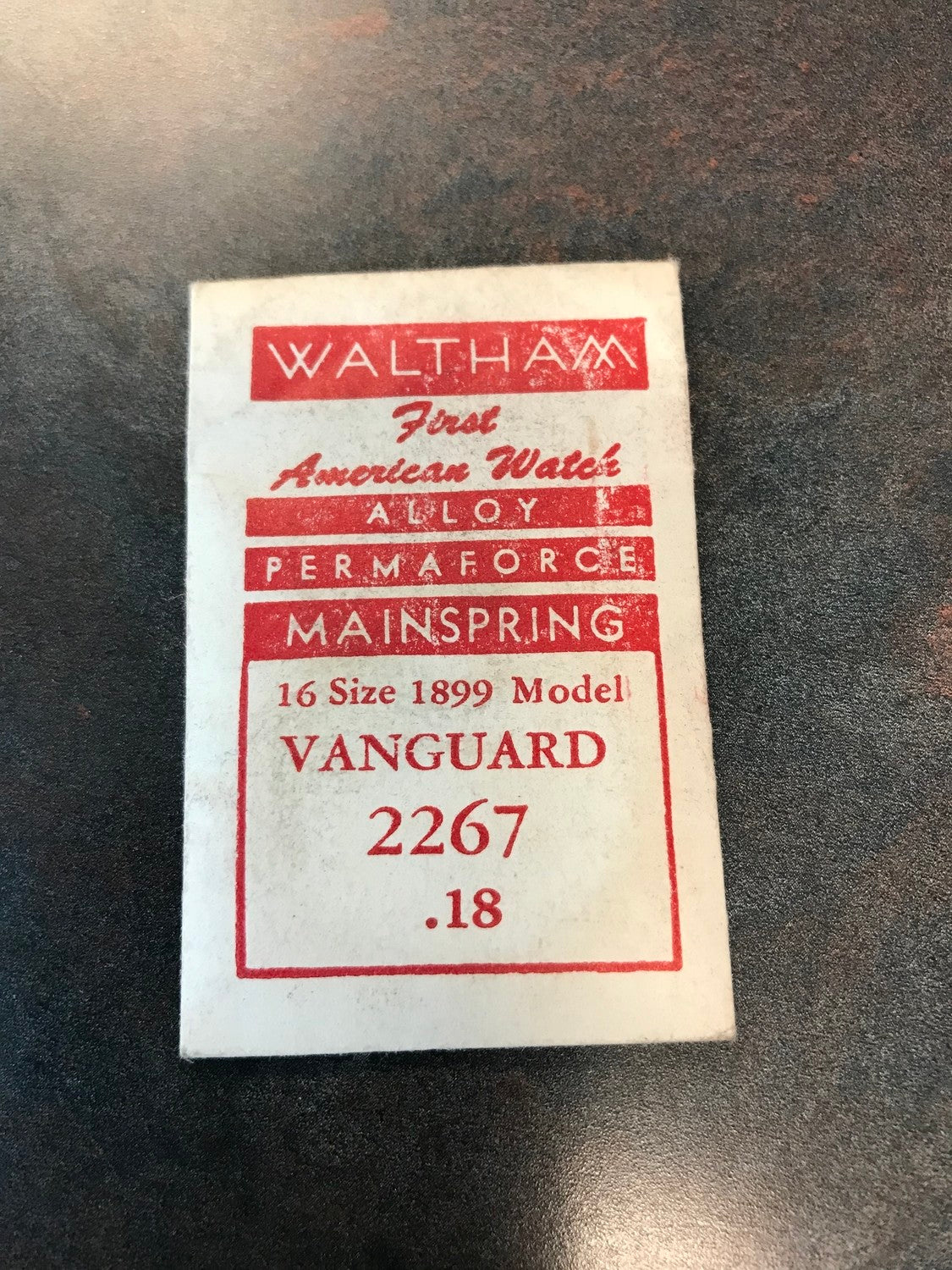 Waltham Factory Mainspring for 16s Waltham Pocket Watches 2267 - Alloy