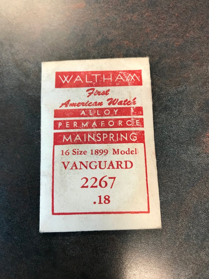 Waltham Factory Mainspring for 16s Waltham Pocket Watches 2267 - Alloy